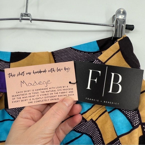 Francis + Benedict Moubarak Art Deco Art to Wear Midi Pleated A-Line Skirt S - Picture 5 of 10